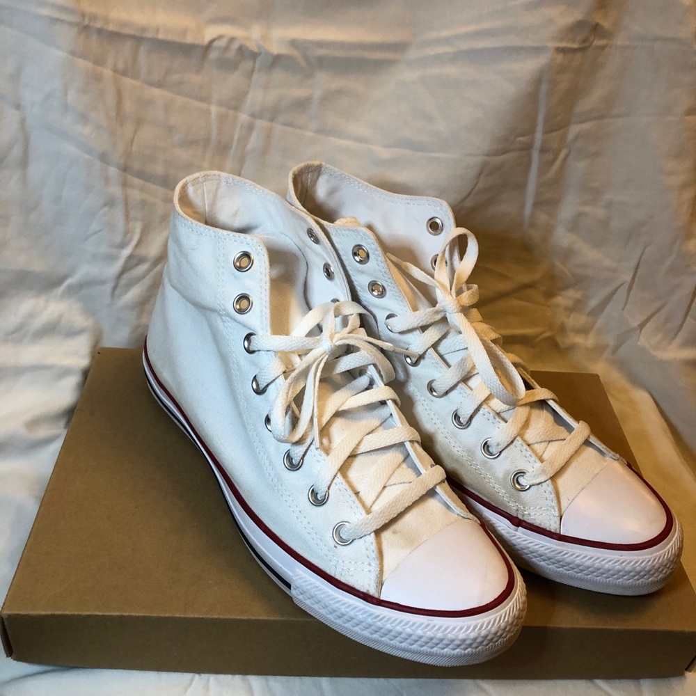 Converse High Top Chuck Taylors - White - Size 9.5